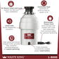 Buy now Waste King Garbage Disposal for Kitchen Sink with Power Cord, Food Waste Disposer, L-8000 at indiglob india
