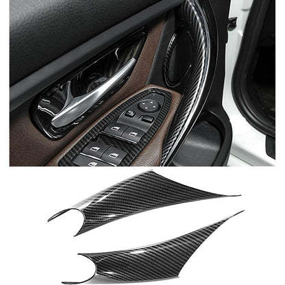 Jaronx 2PCS Door Handle Covers Compatible with BMW 3 Series 4 Series Driver Side &Passenger Side Door Pull Handle Covers (Compatible with BMW 320i,328i,330i,335i F30/F31 and 428i, 435i F32/F36)(Black)