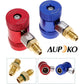 Aupoko R1234yf Quick Couplers, High/Low Side R1234yf Manual Couplers Connector Adapters with 1/4" Male Port, Replacement for A/C Refrigerants Manifold Gauge Set
