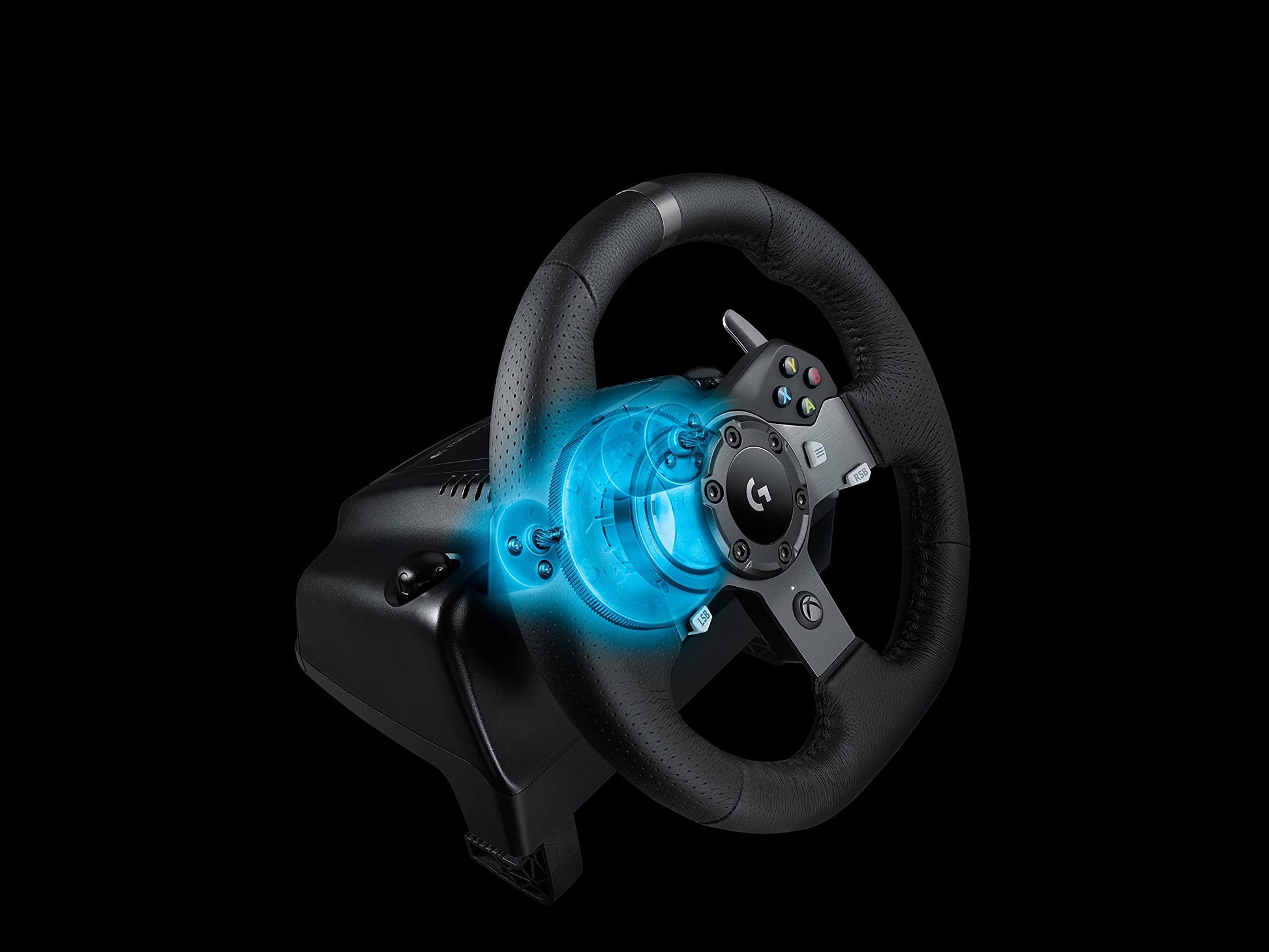 Buy now Logitech Driving Force G920 Steering Wheel and Pedals, 941-000123 (Steering Wheel and Pedals f/PC and Xbox One) (Renewed) at indiglob india