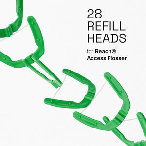 Listerine Ultraclean Access Disposable Snap-On Flosser Refill Heads For Proper Oral Care, Mint Flavored, 28 Count (Pack of 3)