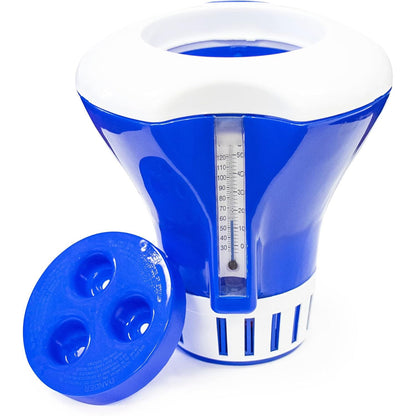 HYDROTOOLS BY SWIMLINE 8715 Mini Chemical Dispenser For Spas and Personal Pools| Compatible With Bromine & Chlorine Supports 1’’ Tablets | Adjustable Control Ring For Customizable Flow Rate