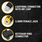 Buy now DEWALT Heavy Duty 3.5mm to Lightning Adapter, 90Degree L Connector Female to 3.5mm Male Headphone Jack Adapter for iPhone, Compatible Lightning to 3.5 mm Headphone Jack Adapters, Adapts Legacy Devices at indiglob india