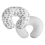 Buy now Boppy Nursing Pillow Cover, Premium Quick-Dry Fabric, Gray Elephants, Fits The Original Support Boppy Pillow for Breastfeeding and Bottle Feeding, Cover Only at indiglob india