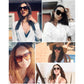 FEISEDY Vintage Women Butterfly Sunglasses Designer Luxury Square Gradient Sun Glasses Shades B2486