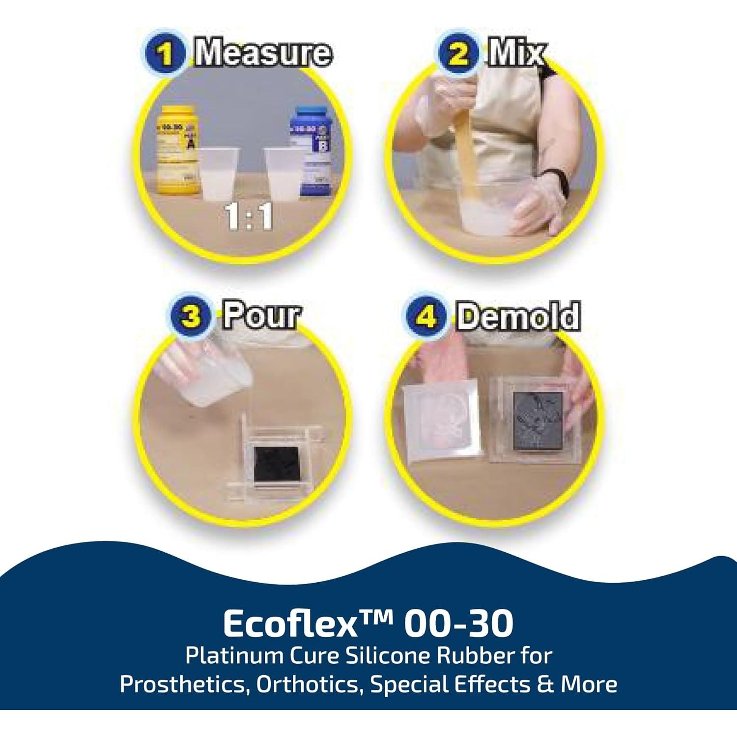 Buy now Smooth-On Ecoflexƒ?› 00-30 Super-Soft, Platinum Cure Silicone Rubber - Pint Unit at indiglob india