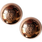 Pure Copper Ball, Bring Integrity and Clear Thinking with Natural Energy Meditation Dia Orb Sphare, Get Mental Agility Grounding Movement Therapy with Copper Orb - 2 pcs & 2 inches