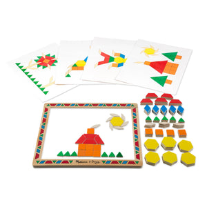 Buy now Melissa & Doug Deluxe Wooden Magnetic Pattern Blocks Set - Educational Toy with 120 Magnets and Carrying Case, Multi/None, 1 EA, English Only. at indiglob india