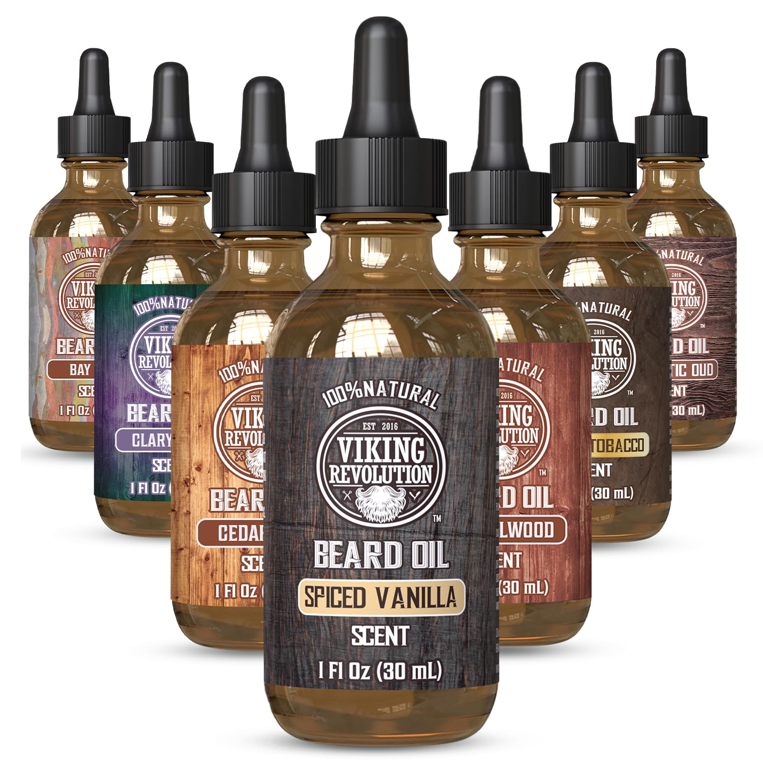 Buy now Viking Revolution Beard Oil with Clary Sage for Men - Natural Blend with Argan and Jojoba Oils for Softening, Strengthening, and Moisturizing Spiced Vanilla 1 Fl Oz (Pack of 1) at indiglob india