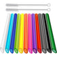 ALINK 12 PCS Reusable Boba Straws, 10.5 Long x 0.51 Wide Colored Plastic Smoothie Straws for Bubble Tea, Tapioca Pearls with 2 Cleaning Brush - Pointed Design
