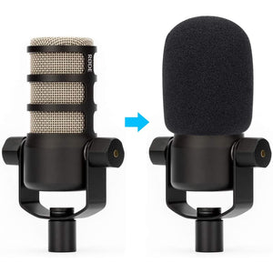 PodMic Pop Filter Foam Cover - Mic Windscreen Wind Cover Customized for Rode PodMic USB Versatile Dynamic Broadcast Microphone to Blocks Out Plosives