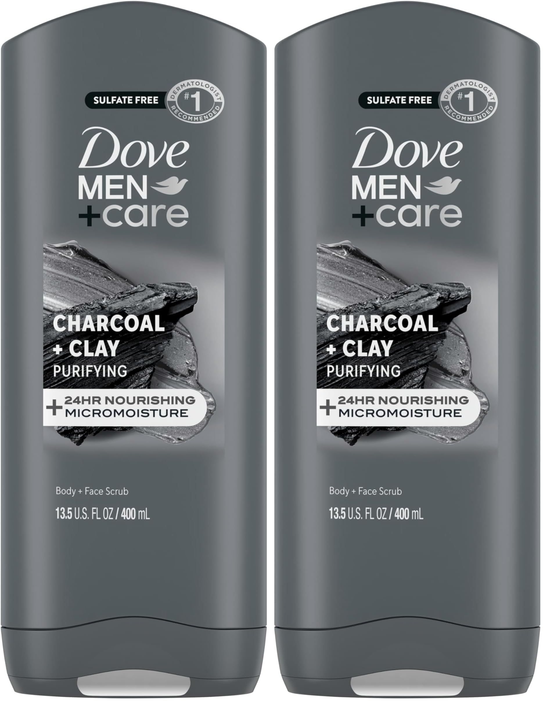 Buy now DOVE MEN + CARE Purifying Charcoal + Clay Body and Face Wash with 24-Hour Nourishing Micromoisture Technology Body Wash for Men, 13.5 oz at indiglob india