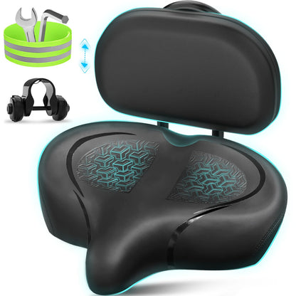 Buy now Bicycle Seat, Bike Seat for Women Men Extra Comfort Wide, Oversized Comfortable Seats Saddle for Peloton Bikes, Fit for Exercise Bikes, Electric Bikes, Mountain Bikes, Cruiser Bikes at indiglob india