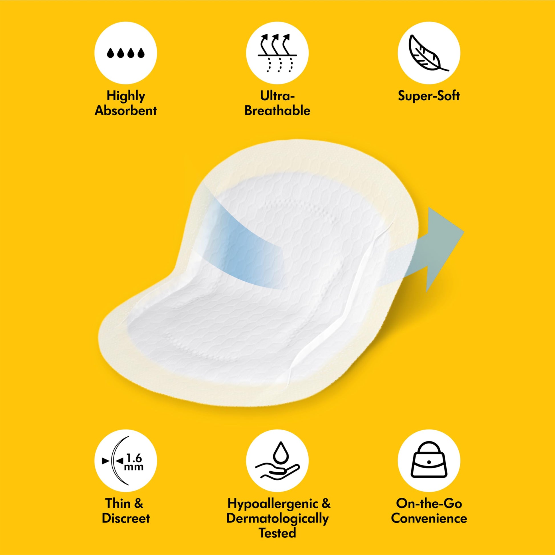 Buy now Medela Ultra-Breathable Nursing Pads, Highly Absorbent, Super Soft, Discreet Design for Comfortable Wear, Pack of 60 at indiglob india