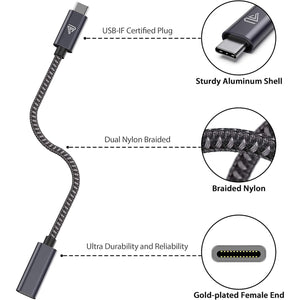 USB C Extension Cable (20Gbps/240W/3.3Ft), Faracent USB 3.2 Type C 3.1 Male to Female Extension Charging & Sync for iPhone 16 15 Pixel PSVR2 MacBook Air Pro/New iPad Dell XPS Surface Book and More
