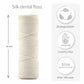 Natural Silk Dental Floss | Candelilla Wax Tooth Floss | Natural Dental Tape | Plastic Free Dental Floss | Eco Floss | Stainless Steel Dispenser | Zero Waste Floss | Silk Floss Mint | 55 yd | Bambaw