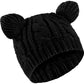 SATINIOR Cute Cat Ear Beanie Hat Cat Knitted Hat Winter Cable Knit for Women