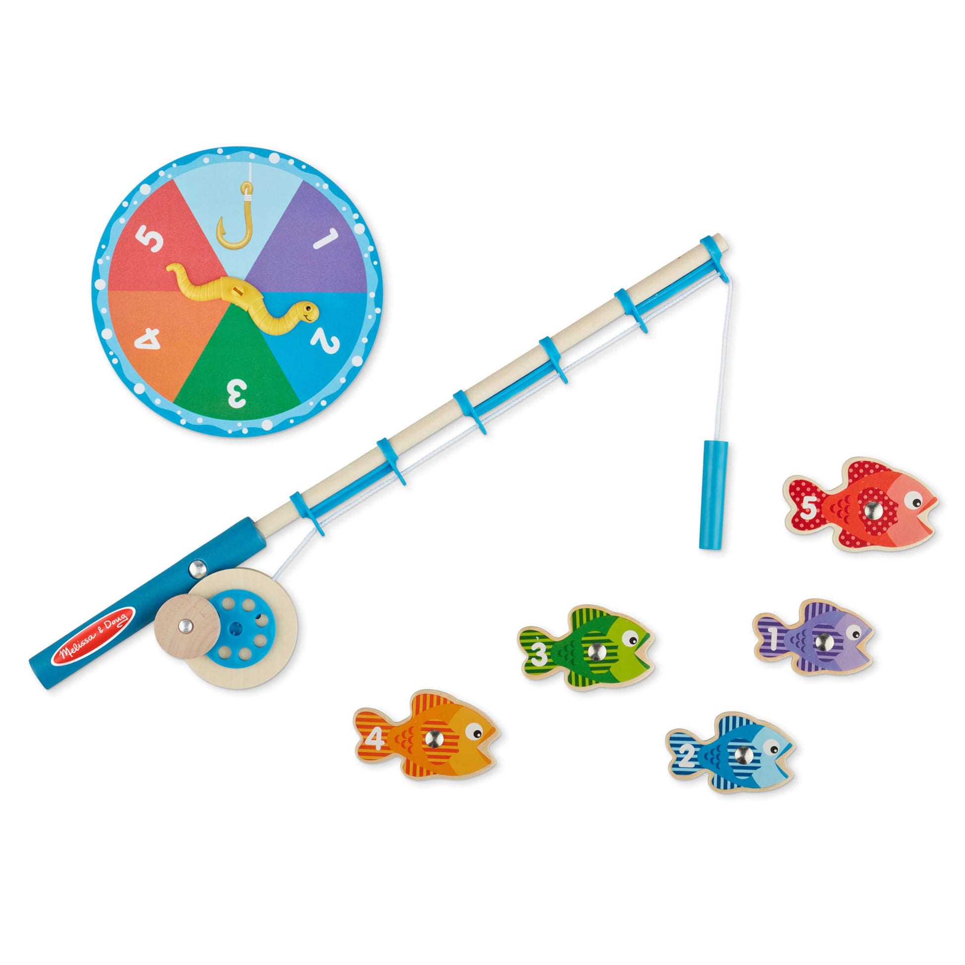 Buy now Melissa & Doug Catch & Count Wooden Fishing Game With 2 Magnetic Rods at indiglob india