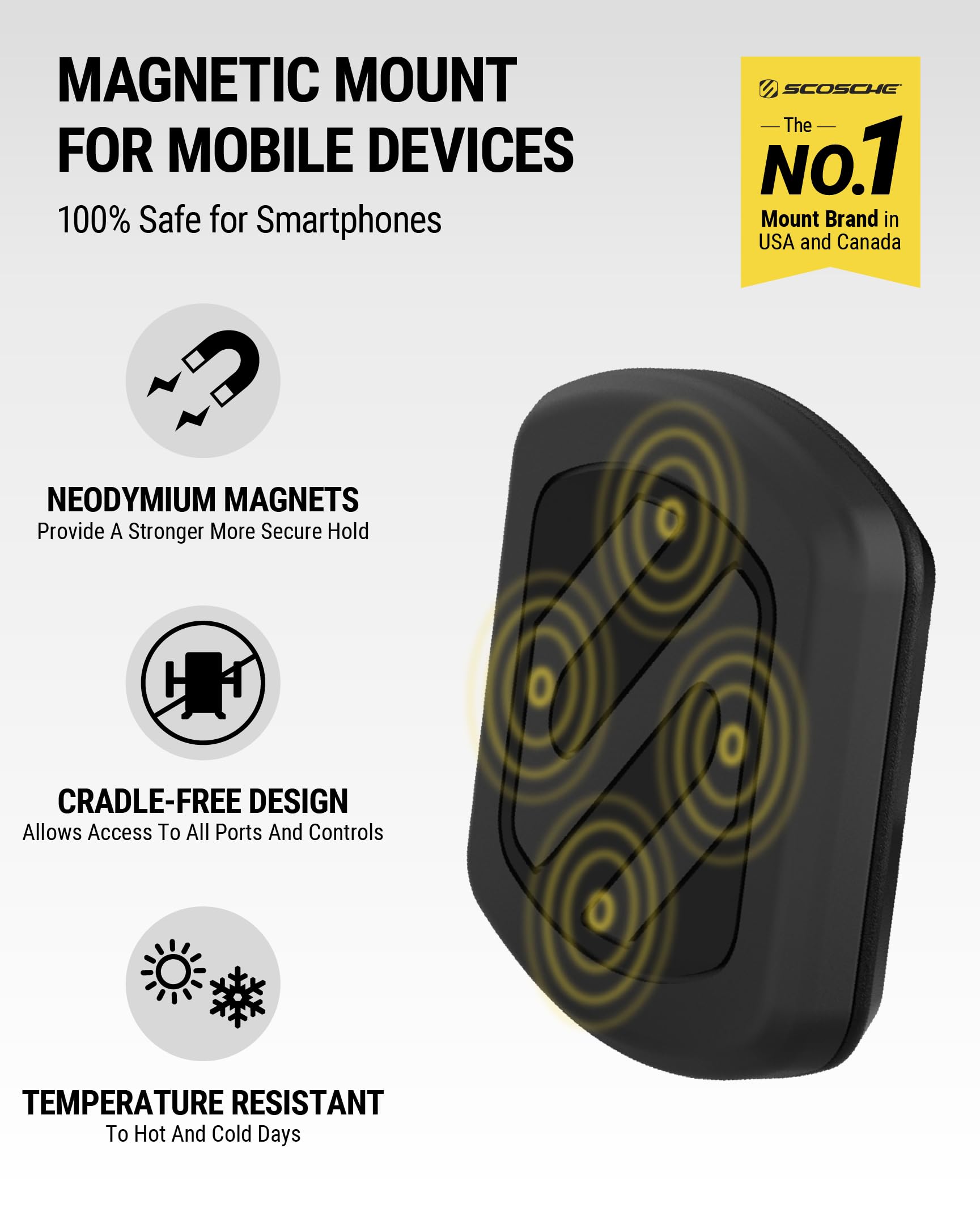 Buy now Scosche MAGDMB MagicMount Magnetic Phone Mount for Car, Dashboard Cell Phone Holder with 360° Adjustable Magnet Head, Universal Phone Stand for Car Compatible with iPhone, Samsung, and All Devices at indiglob india