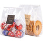 Cellophane Treat Bags Cookie bags for Packaging Clear Gift Bag with Stickers for Cookies,Candy,Chocolates(Fog,9x3.3inch)