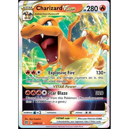 Charizard VSTAR 018/172 Brilliant Stars - Ultra Rare Pokemon Card