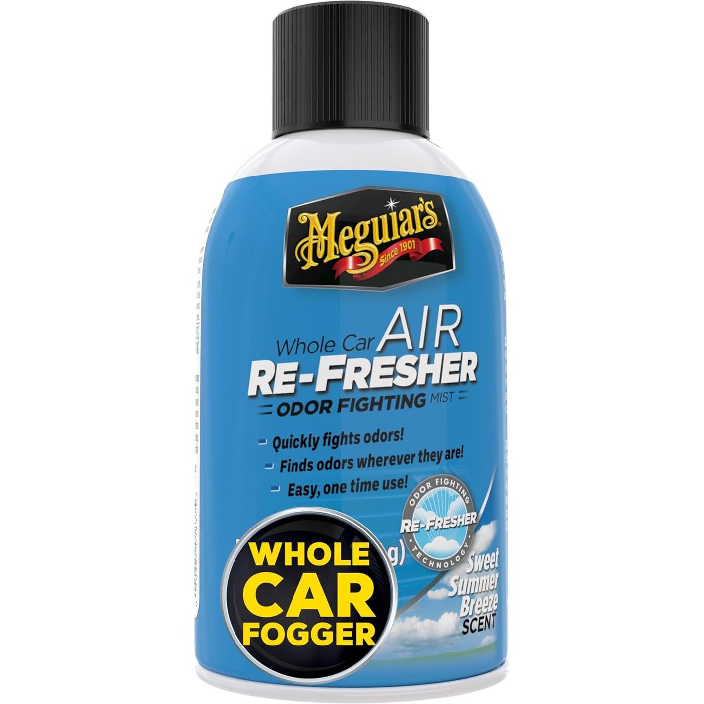 Meguiar's Whole Car Air Refresher, Odor Eliminator Spray Eliminates Strong Vehicle Odors, Summer Breeze 2 Oz Spray Bottle