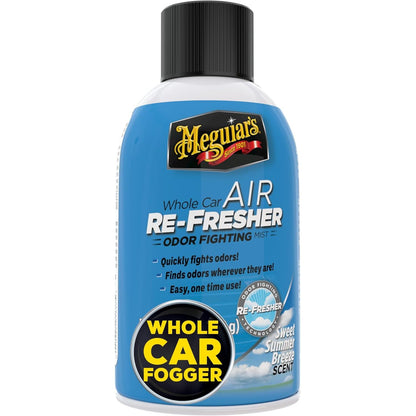 Meguiar's Whole Car Air Refresher, Odor Eliminator Spray Eliminates Strong Vehicle Odors, Summer Breeze 2 Oz Spray Bottle