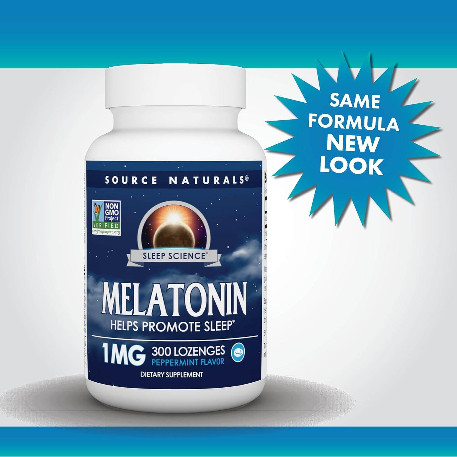 Source Naturals Melatonin Helps Promote Sleep* 1 mg - 300 Peppermint Flavored Lozenges - My Store