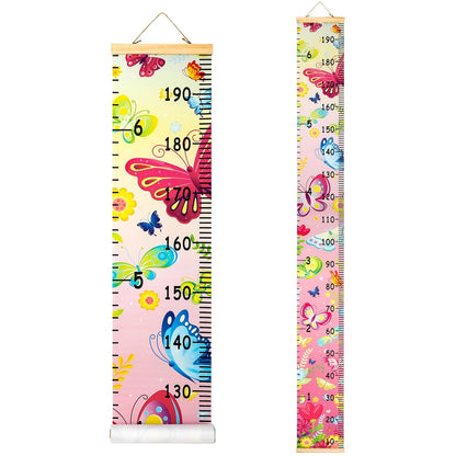 HIFOT Kids Growth Chart Height Measuring Chart, Outer Space Canvas Wall Hanging Rulers for Baby Children Kids Boys Bedroom Decor 74.8'' 7.87''