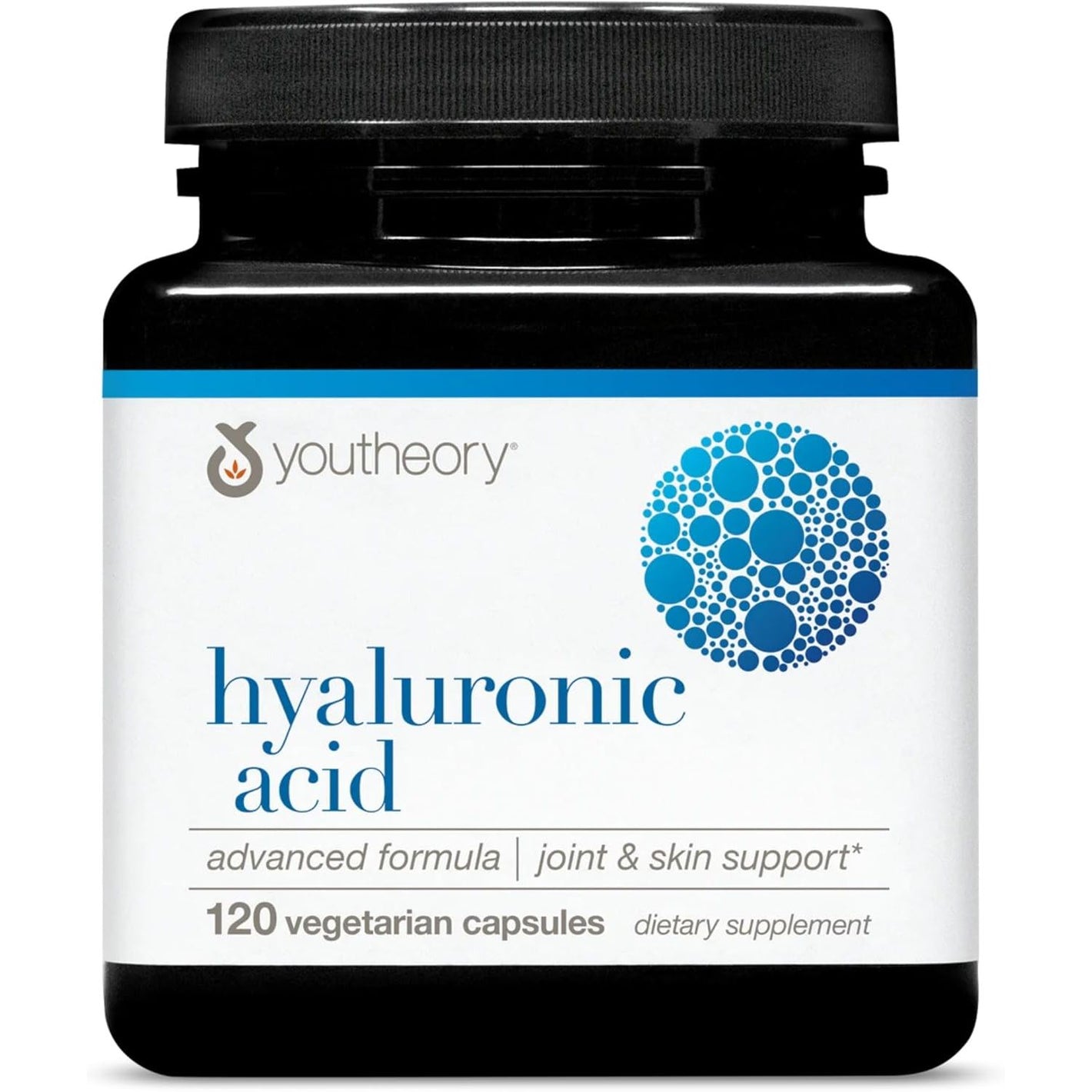 Youtheory Hyaluronic Acid Advanced Formula - Joint Support Supplement with Boswellia Extract* - Skin Health Supplement - Dairy, Soy & Gluten Free - 120 Vegetarian Capsules