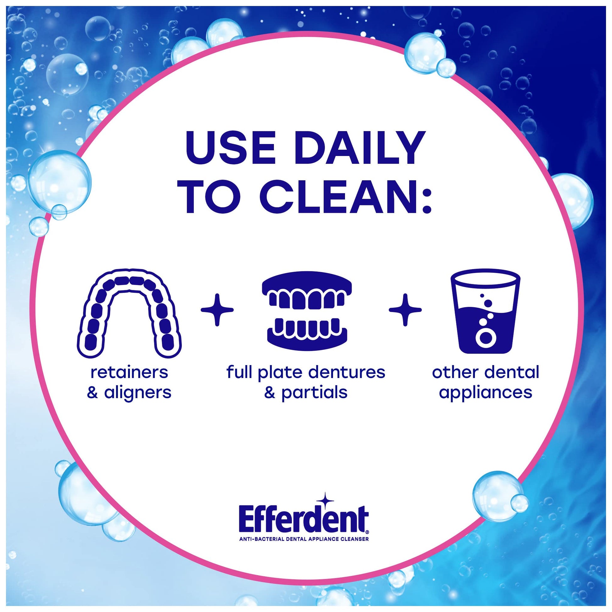 Buy now Efferdent Denture Cleaner Tablets – Dental Appliances, Aligners, Mouth Guard, and Retainer Cleaner Tablets, Complete Clean, 126 Count at indiglob india