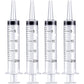 Frienda Large Plastic Syringe 4 Pack Measuring Syringe Tools Dispensing Multiple Uses(60 ml)