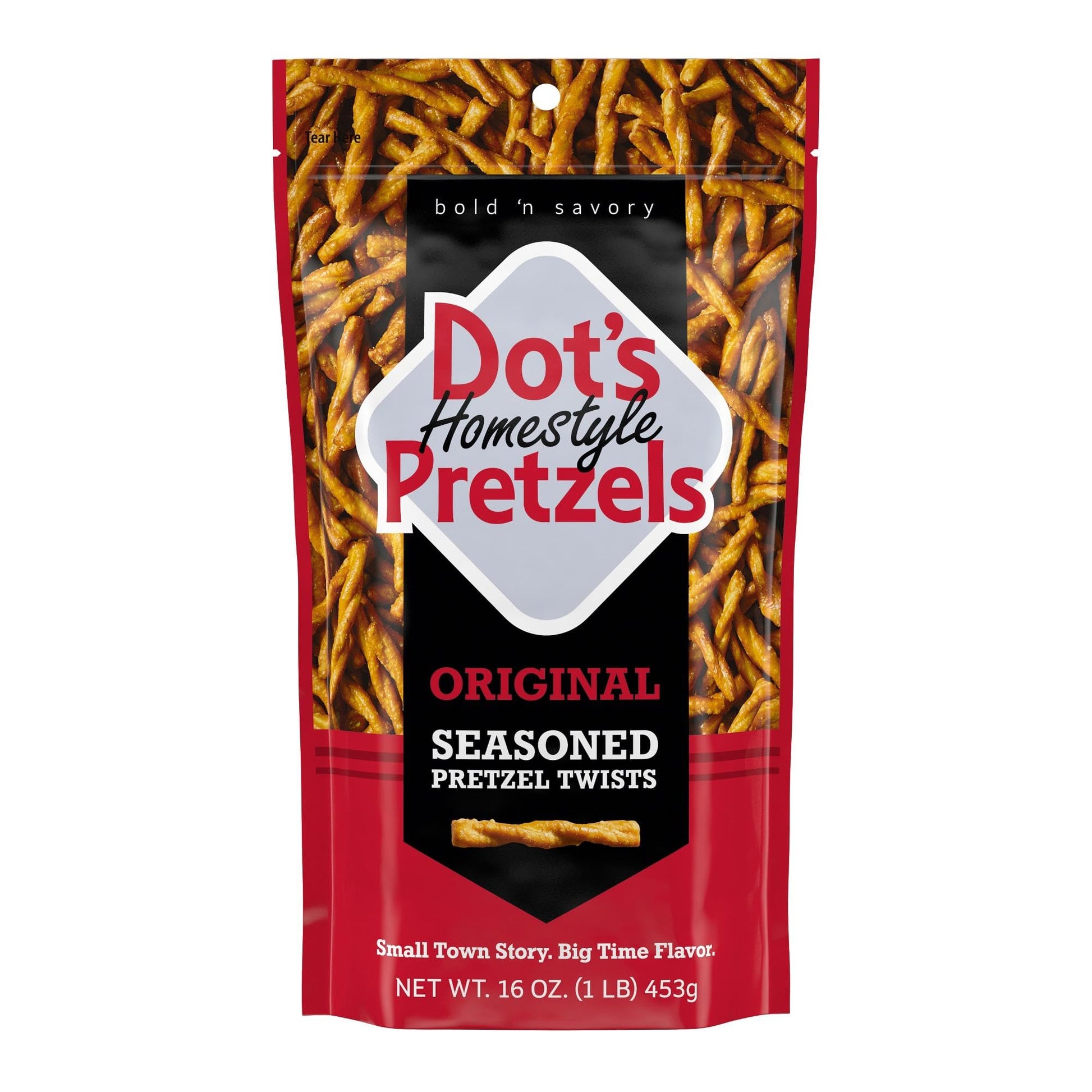 Buy now Dot's Pretzels Original Seasoned Pretzel Twist Snack, 16oz Grocery Sized Bag Original at indiglob india