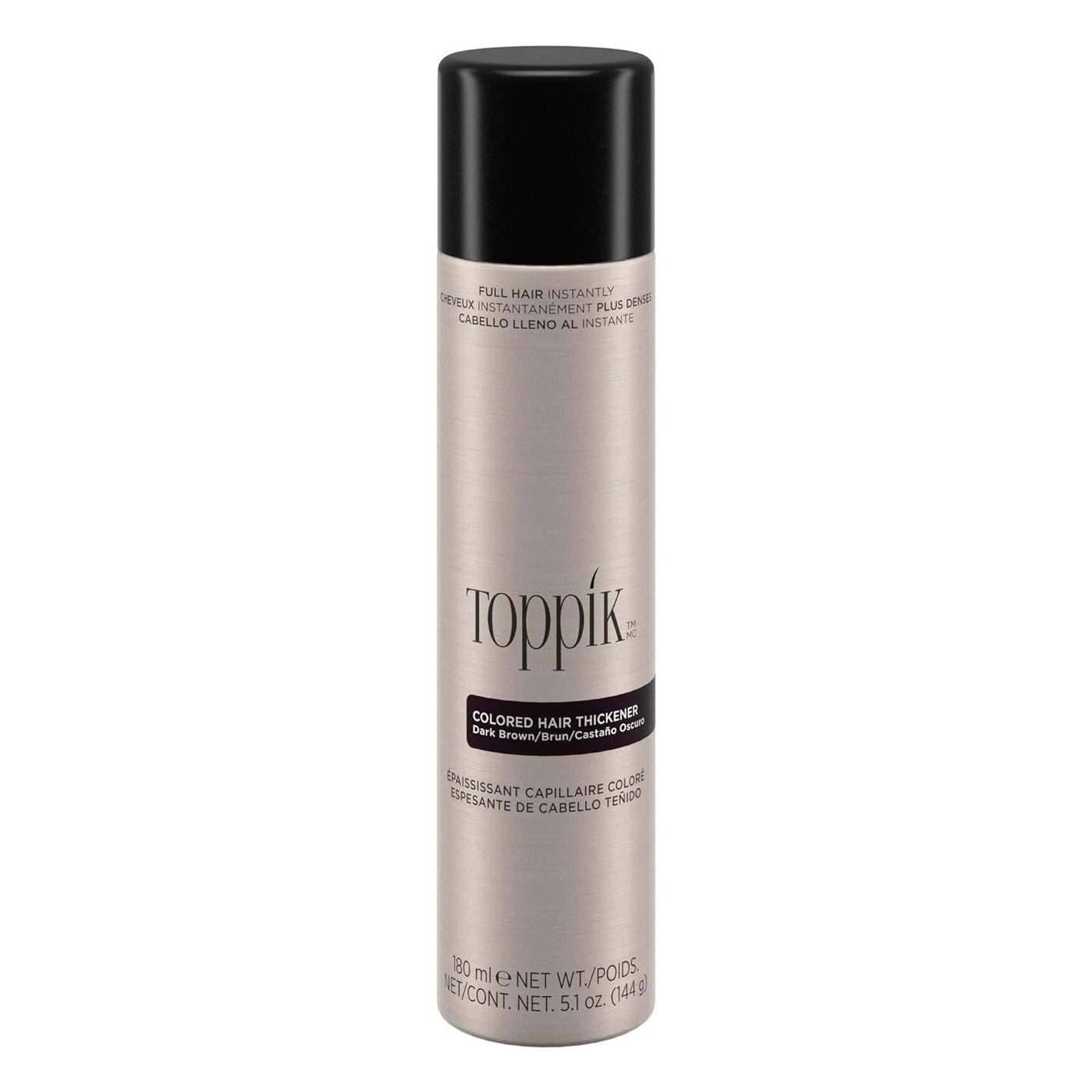 Toppik Colored Hair Thickener, Temporary Hair Color Spray for Root Touchup with Hair Thickening Fibers, 5.1 oz