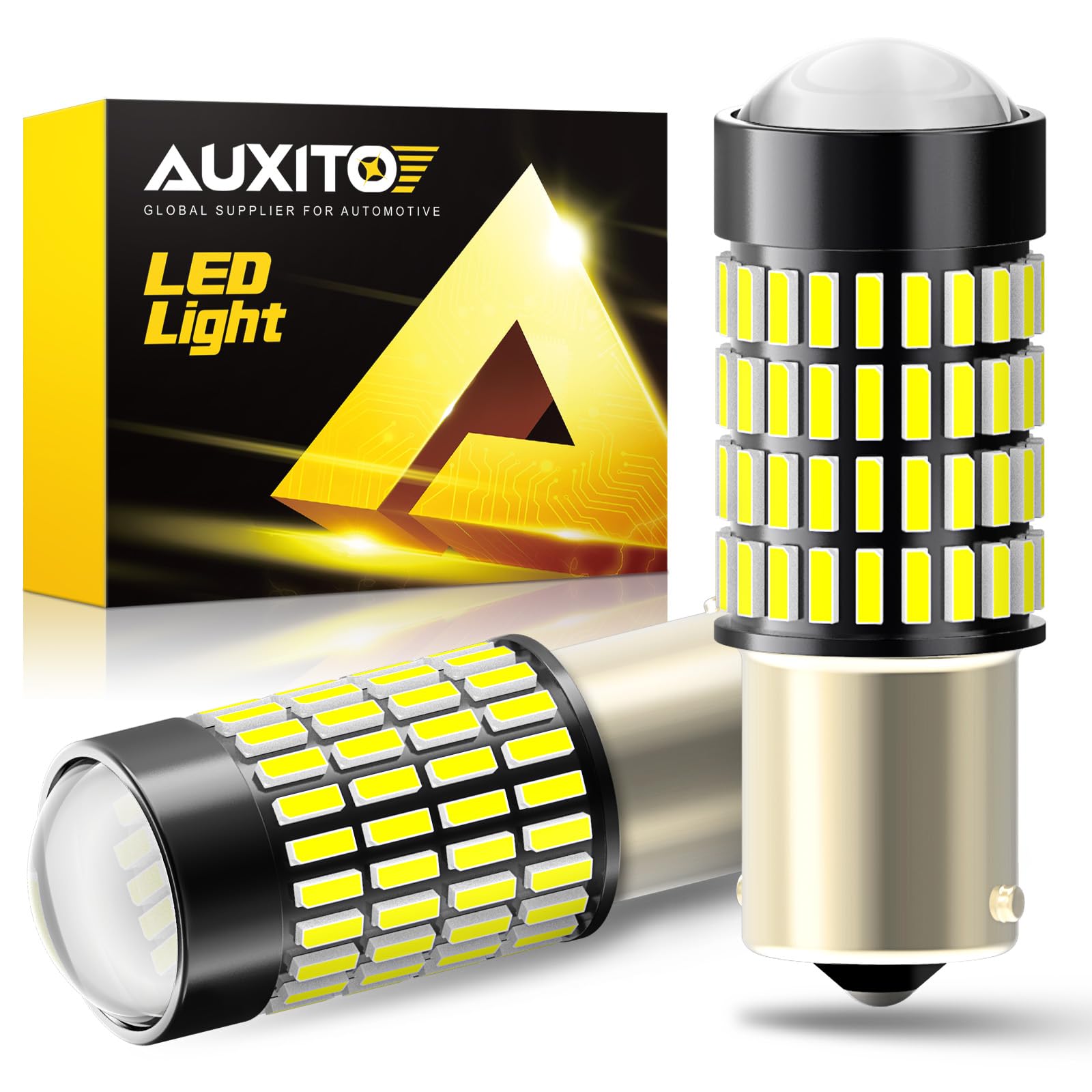 Buy now AUXITO 194 LED Light Bulb 6000K White 168 2825 W5W T10 Wedge 24-SMD 3014 Chipsets LED Replacement Light Kit Error Free for Car Interior Dome Map Door License Marker Lights, Pack of 10 at indiglob india