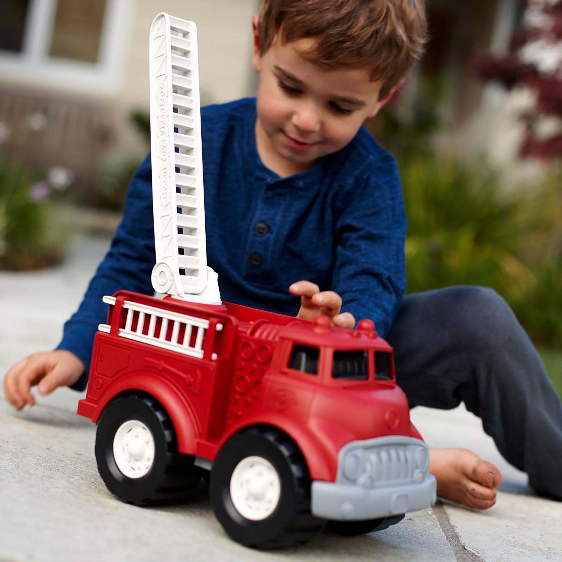 Buy now Green Toys Fire Truck - BPA , Phthalates Free Imaginative Play Toy for Improving Fine , Gross Motor Skills. for Kids,Red at indiglob india