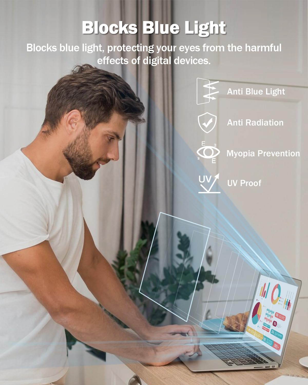 Buy now F FORITO 2-Pack 15.6 Inch Anti Blue Light Laptop Screen Protector, Eye Protection Anti Glare Matte Computer Screen Cover for 15.6" Laptop with 16:9 Aspect Ratio, Reduce Eye Strain and Touch Sensitive at indiglob india