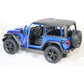 KiNSMART - Jeep Wrangler Rubicon Off Road 4x4 5 inch 1:34 Scale Die Cast Model Replica Toy Car (Blue Hardtop)