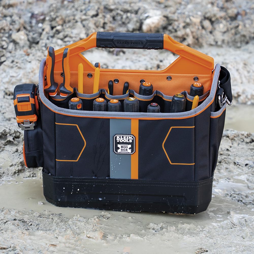 Buy now Klein Tools 62202MB MODbox Tool Tote, Part of the MODbox Mobile Workstation, 33 Pockets, Ample Tool Storage, Zipper Pocket for Small Items at indiglob india