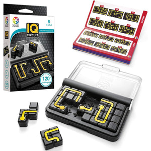 SmartGames IQ Circuit Portable Travel Game with 120 Challenges for Ages 8-Adult