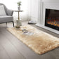 SERISSA Soft Fluffy Rug Grey Faux Sheepskin Fur Rug Shaggy Couch Cover for Bedroom Living Room Runner, 2x6 Feet