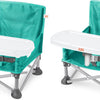 Summer by Bright Starts Pop 'N Sit Portable Booster Chair, Floor Seat, Indoor/Outdoor Use, Compact Fold, Green, 6 Mos - 3 Yrs - 1 Count (Pack of 2)