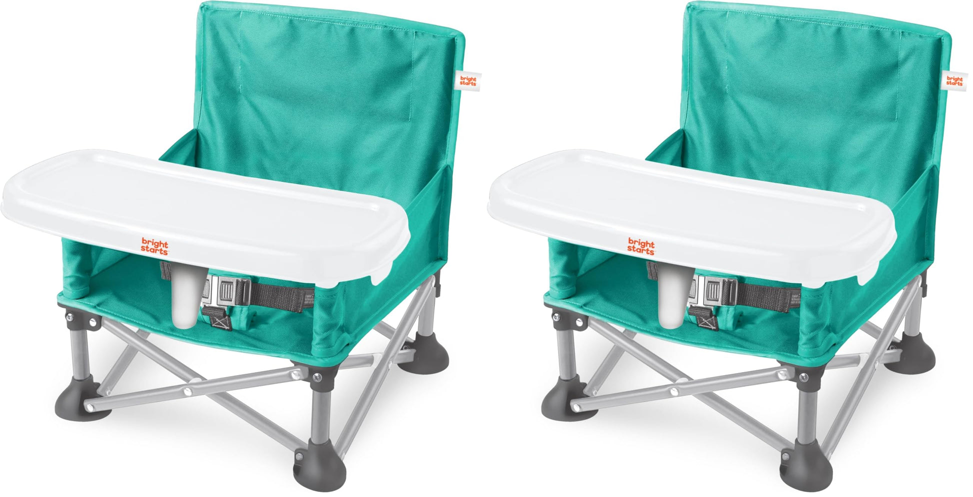 Buy now Summer by Bright Starts Pop 'N Sit Portable Booster Chair, Floor Seat, Indoor/Outdoor Use, Compact Fold, Green, 6 Mos - 3 Yrs Teal 1 Count (Pack of 2) at indiglob india
