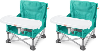 Buy now Summer by Bright Starts Pop 'N Sit Portable Booster Chair, Floor Seat, Indoor/Outdoor Use, Compact Fold, Green, 6 Mos - 3 Yrs Teal 1 Count (Pack of 2) at indiglob india