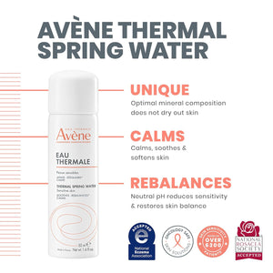 Avène Thermal Spring Water, Soothing Calming Facial Mist Spray for Sensitive Skin, Soothes, Softens + Calms Skin, Formulated with Mineral & Biological Properties