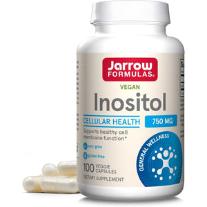 Jarrow Formulas® Inositol 750 mg, Dietary Supplement, Liver Support for Cellular Health and General Wellness, 100 Veggie Capsules, Up to a 100 Day Supply