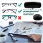 MyEyeglassCase Men Small Glasses case - Eyeglasses Hard Shell Holder Pouch & Cloth-Reading Slim & Narrow Case Heavy Duty