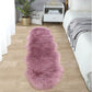 SERISSA Soft Fluffy Rug Grey Faux Sheepskin Fur Rug Shaggy Couch Cover for Bedroom Living Room Runner, 2x6 Feet