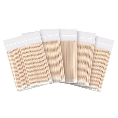 CHEFBEE 500 Count Microblading Cotton Swab Pointed Tip, Wood Cotton Stick Makeup Cosmetic Applicator, Tattoo Permanent Supplies - My Store