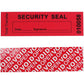 100pcs 100% Total Transfer Tamper Evident Security Warranty Void Stickers/Labels/Seals (Red, 1 x 3.35 Inches, Serial Numbers)